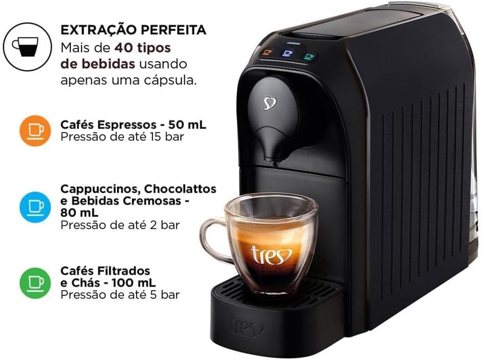 Cafeteira Espresso Passione TRES Café Vírgula